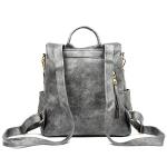 ZOCILOR Grey Convertible Backpack Purse and Handbag