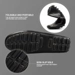 Women's Black Leather Penny Loafers for Comfort