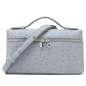 Rejolly Light Blue Ostrich Leather Crossbody Bag