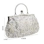 EROUAGE Beaded Flower Evening Clutch Bag