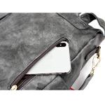 ZOCILOR Grey Convertible Backpack Purse and Handbag