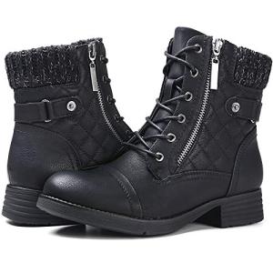 Black Combat Booties for Women by STQ