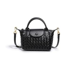 Braided Luxury Leather Mini Handbag for Women