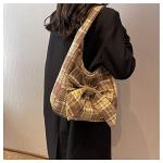 Chic Plaid Hobo Bags with Bowknot Detail