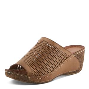 Spring Step Cunacena Leather Wedge Sandals for Women