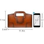 Vintage Brown Flap Tote Bag for Women