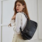 HESHE Women's Designer Leather Shoulder Tote Bag