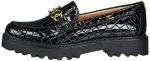 Circus NY Deana Black Crocco Patent Loafers 7.5
