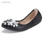 Sparkly Rhinestone Ballet Flats for Women