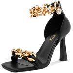 CDHYX Women’s Black Open Toe Stiletto Heels