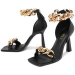 CDHYX Women’s Black Open Toe Stiletto Heels