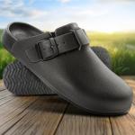 Bigant Women's Black Clogs for Nurses and Garden