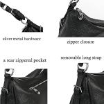 HESHE Women's Designer Leather Shoulder Tote Bag