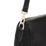 Luxury Black Suede Crossbody Handbag for Women
