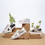 Chic Women's Lace-Up Sneaker in Gold