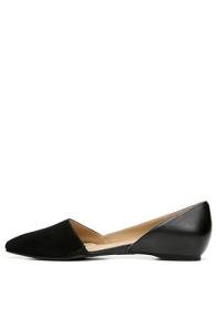 Naturalizer Women's Black Suede D'Orsay Ballet Flats