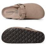 KIDMI Women's Suede Clogs with Arch Support