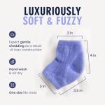 Lavender Moisturizing Fuzzy Heel Socks - 2 Pairs