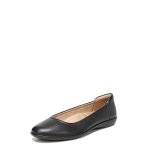 Naturalizer Black Leather Slip-On Ballet Flats
