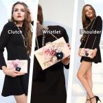 Light Pink Floral Clutch Bag for Special Occasions