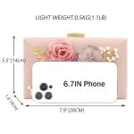 Light Pink Floral Clutch Bag for Special Occasions