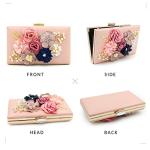 Light Pink Floral Clutch Bag for Special Occasions