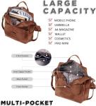 Stylish Brown PU Leather Backpack Purse for Women