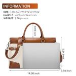 BOSTANTEN Women's Leather Laptop Briefcase Tote