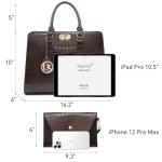 Dasein Women's Stylish Handbag and Clutch Set