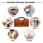 Vintage Brown Flap Tote Bag for Women