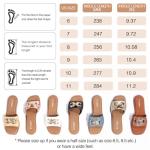FITORY Women's White Summer Leather Flat Slides