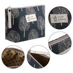 Chic 4-Piece Printed Canvas Makeup Bag Set