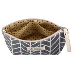 Chic 4-Piece Printed Canvas Makeup Bag Set