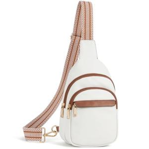 BOSTANTEN Women's Beige Leather Sling Bag