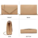 Dasein Velvet Evening Clutch with Chain Strap