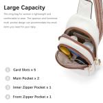 BOSTANTEN Women's Beige Leather Sling Bag