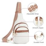 BOSTANTEN Women's Beige Leather Sling Bag