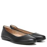 Naturalizer Black Leather Slip-On Ballet Flats