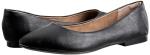 Chic Black Faux Leather Pointed-Toe Ballet Flats