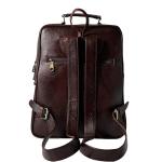 Elegant Burgundy Leather Backpack for Office & Travel
