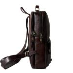 Elegant Burgundy Leather Backpack for Office & Travel