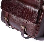 Elegant Burgundy Leather Backpack for Office & Travel
