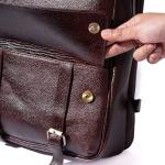 Elegant Burgundy Leather Backpack for Office & Travel