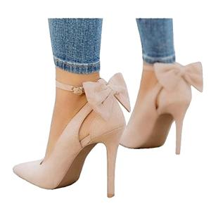 Chic Beige Bowtie High Heels for Any Occasion