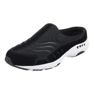 Easy Spirit Black Suede Traveltime Mules for Women