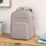 Stylish Dusty Pink Laptop Backpack with USB Port