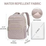 Stylish Dusty Pink Laptop Backpack with USB Port