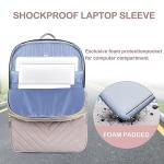 Stylish Dusty Pink Laptop Backpack with USB Port