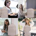 Stylish Dusty Pink Laptop Backpack with USB Port