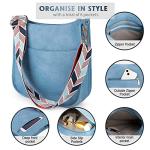 Light Blue Terry Vegan Leather Crossbody Bag